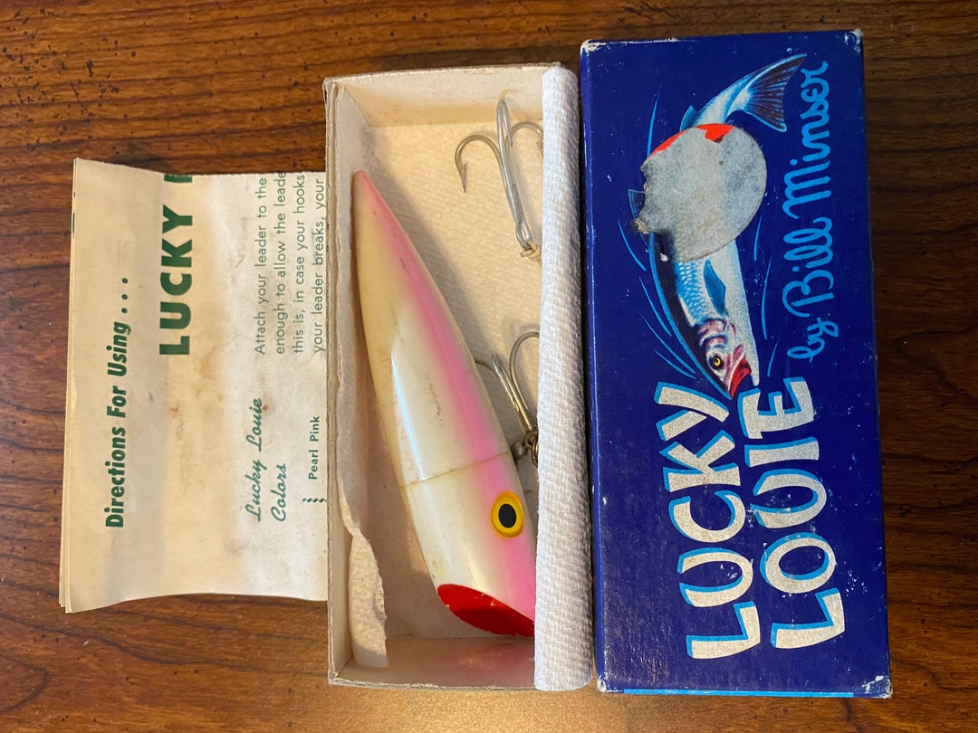 Vintage Wee Pearl Pink Luck Louie Fishing Lure -  Canada