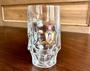 Vintage Karnevalsgesellschaft Crest Glass Beer Stein