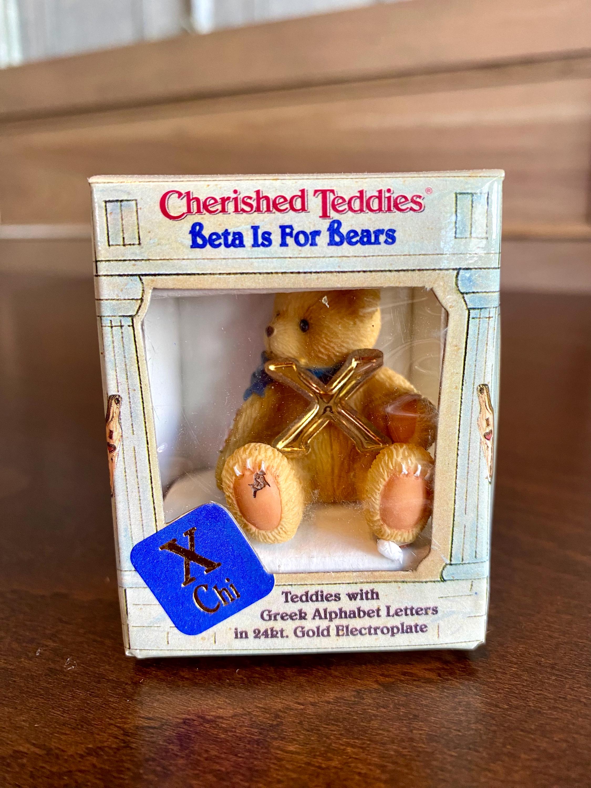 Vintage Cherished Teddies Greek Alphabet Bear - “X” - Etsy