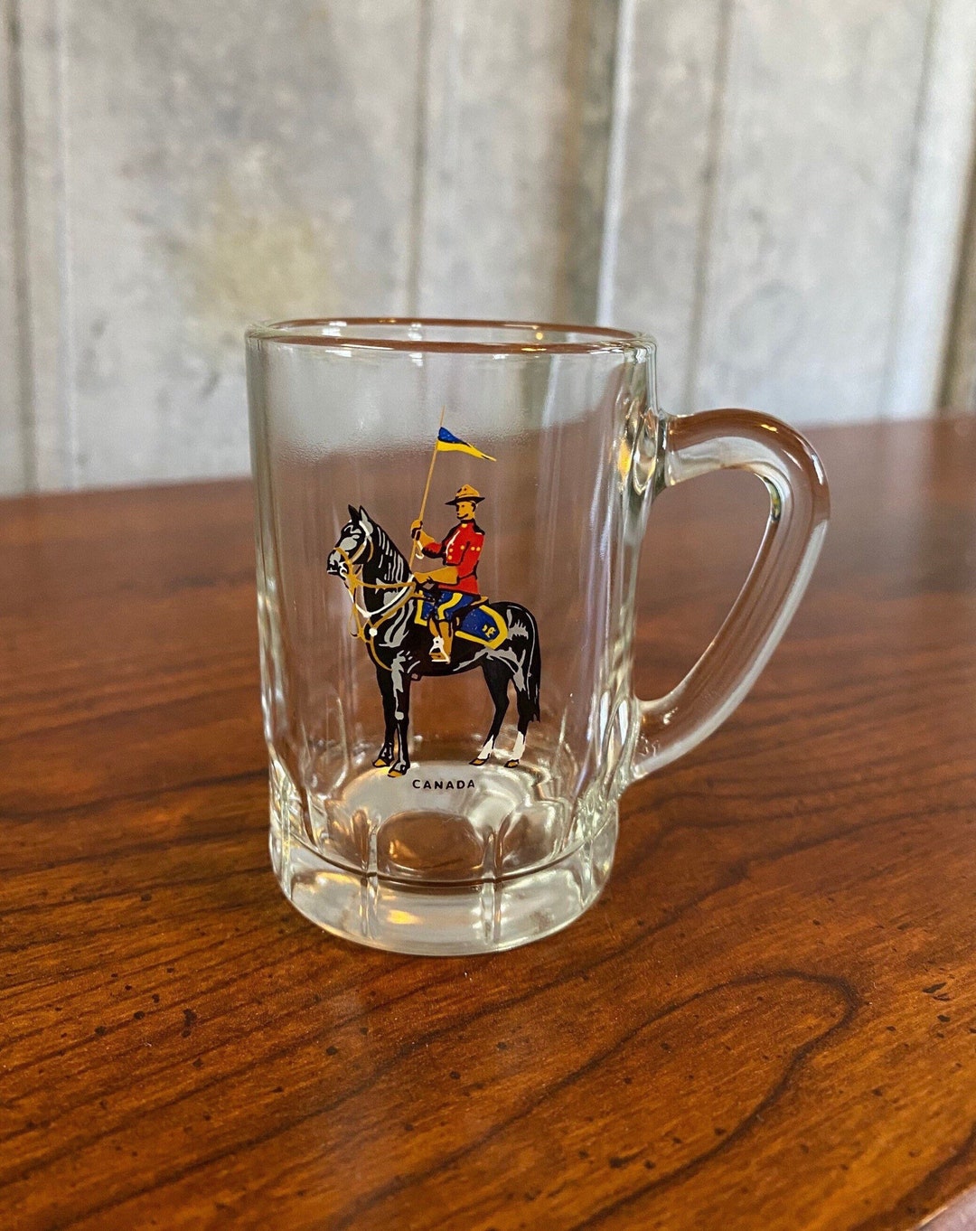 Vintage Canadian Mountie Oversized Shot Glass Etsy