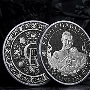 King Charles III Commemorative Metal Coin,King Charles Coronation Silver Color Coin