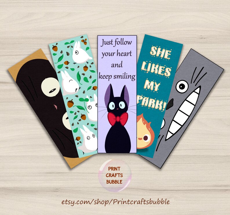 Cartoon Bookmarks Printable Bookmarks Template Printable | Etsy