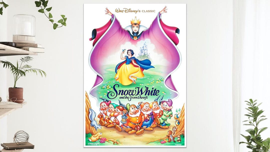 Snow White and the Seven Dwarfs Movie Poster Print - Etsy