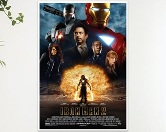 Póster de película Iron Man 2, impresión de arte de pared, regalo, tamaño A4, A3