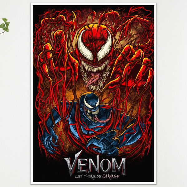 Venom Let There Be Carnage Movie Film Poster Print Wall Art Gift  A4 A3