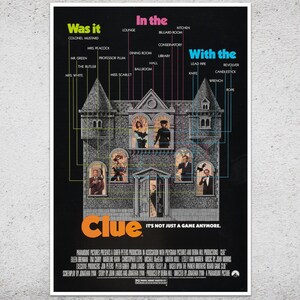 Clue Movie Art Film Poster Print Wall Art Gift A4 A3 image 3