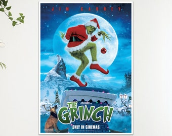 Póster de película El Grinch, impresión artística de pared, regalo, tamaño A4, A3