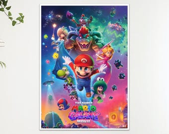 The Super Mario Galaxy Movie Art Film Poster Print Wall Art Gift  A4 A3