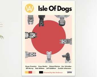 Isle of Dogs W.A Collection Wes Anderson Movie Film Poster Print Wall Art Gift  A4 A3