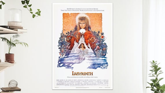 Labyrinth Bowie Movie Film Poster Print Wall Art Gift  A4 A3