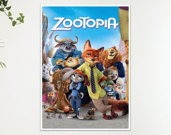 Zootopia Zootropolis Movie Film Poster Print Wall Art Gift  A4 A3