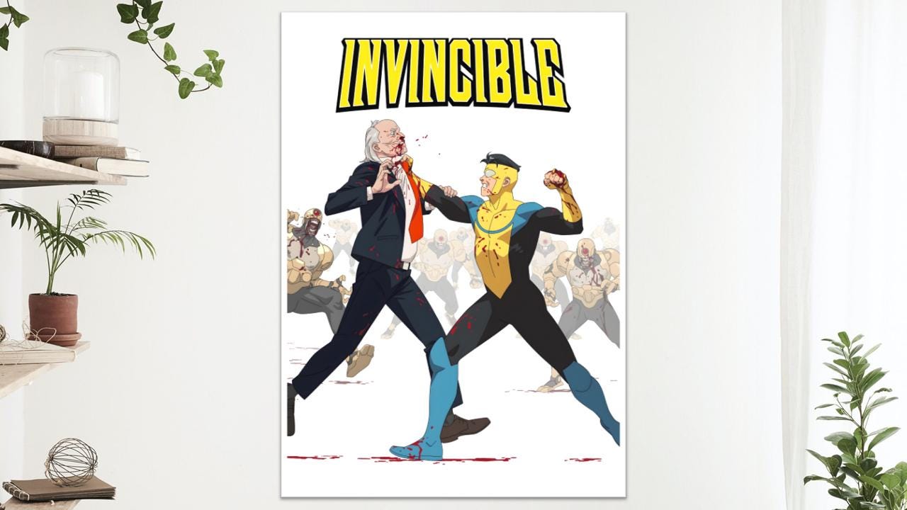 Invincible TV Movie Art Film Poster Print Wall Art Gift A4 A3 - Etsy UK