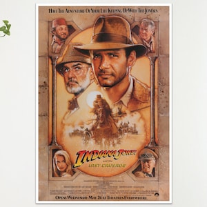 Indiana Jones The Last Crusade Movie Art Film Poster Print Wall Art Gift  A4 A3