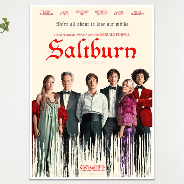 Saltburn ver3 Movie Film Poster Print Wall Art Gift  A4 A3