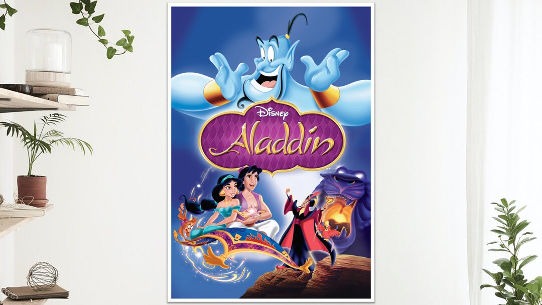 Aladdin Classic Movie Film Poster Print Wall Art Gift A4 A3