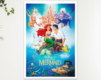 The Little Mermaid Classic Movie Film Poster Print Wall Art Gift  A4 A3