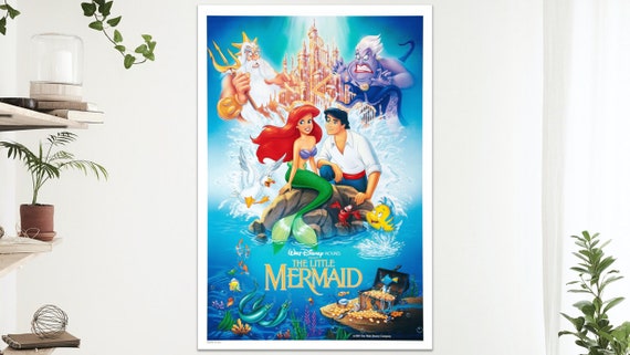 The Little Mermaid Classic Movie Film Poster Print Wall Art Gift A4 A3