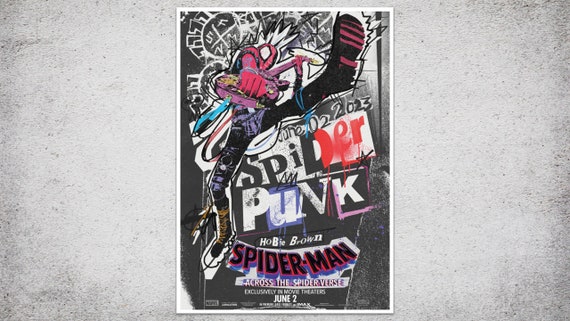 Spider-man Across the Spider-verse Spider-punk Movie Film Poster