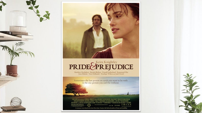 Pride And Prejudice Movie Art Film Poster Print Wall Art Gift A4 A3 image 1