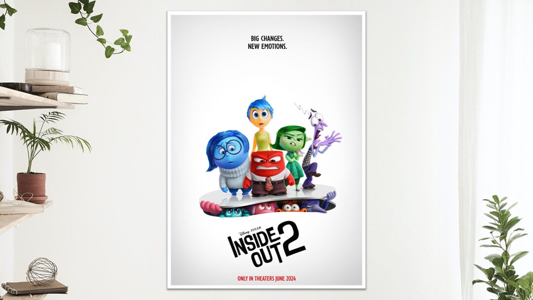 Inside Out 2 Movie Film Poster Print Wall Art Gift A4 A3 - Etsy