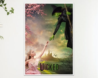 Changed for Good Print Art Poster, Movie Theatre Broadway Wicked for ...