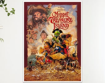 Muppets Treasure Island Classic Movie Film Poster Print Wall Art Gift  A4 A3