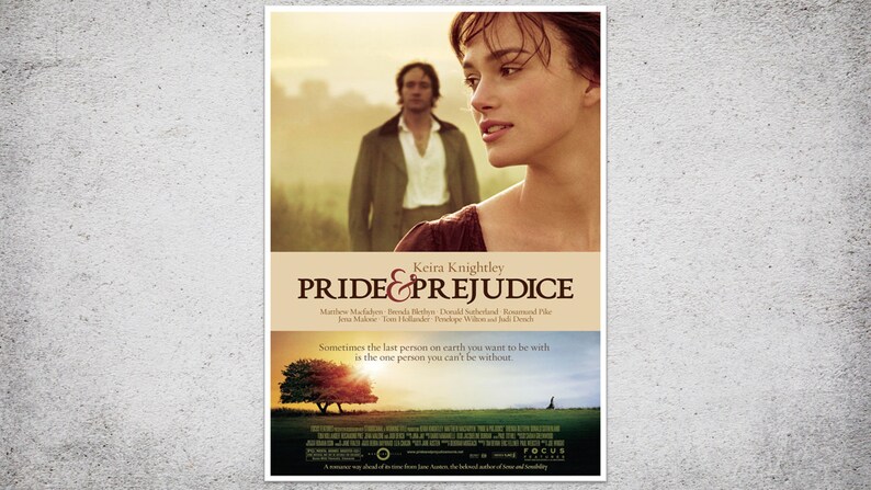 Pride And Prejudice Movie Art Film Poster Print Wall Art Gift A4 A3 image 3