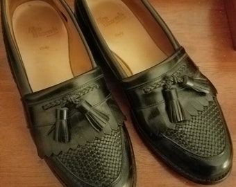 Allen Edmonds &quot;Cody&quot; black leather tassel loafer sz 10
