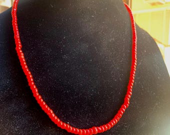 Collana Corallo Italia, Gioiello Corallo, Collana Semplice, Collana Girocollo, Collana Boho, Regalo Esclusivo