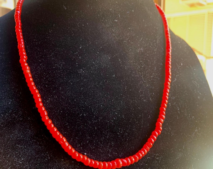 Collana Corallo Italia, Gioiello Corallo, Collana Semplice, Collana Girocollo, Collana Boho, Regalo Esclusivo