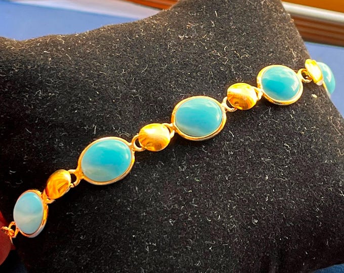 Turquoise Blue Bracelet, Handmade Jewel, Holiday Souvenir, Natural Gems, Exclusive Gift for Her, Summer 2025
