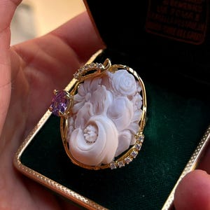 Anello Cammeo Incisione Vintage Style, Cameo Ring, Engraved Detail, Italy Inspired Jewelry image 10
