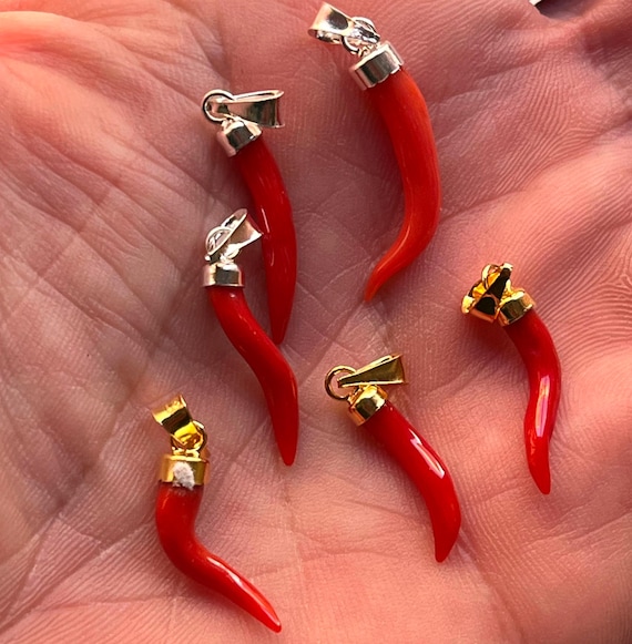 Collier Avec Pendentif Pois En Argent 925 Et émail Rouge - Longueur 52 Cm Environ - Made In Italy - Neuf Avec étiquettes