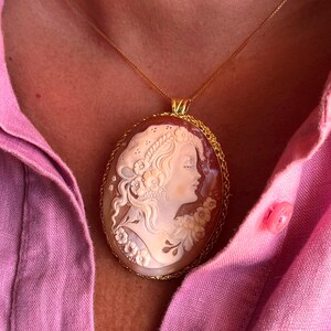 Collana cammeo artigianale stile fantasy, regalo per lei, gioiello femminile esclusivo image 10