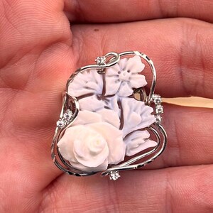 Anello cammeo fiore floreale regalo donna elegante regolabile artigianale lavorato a mano made in italy imagem 5