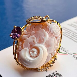 Anello Cammeo Incisione Vintage Style, Cameo Ring, Engraved Detail, Italy Inspired Jewelry image 16