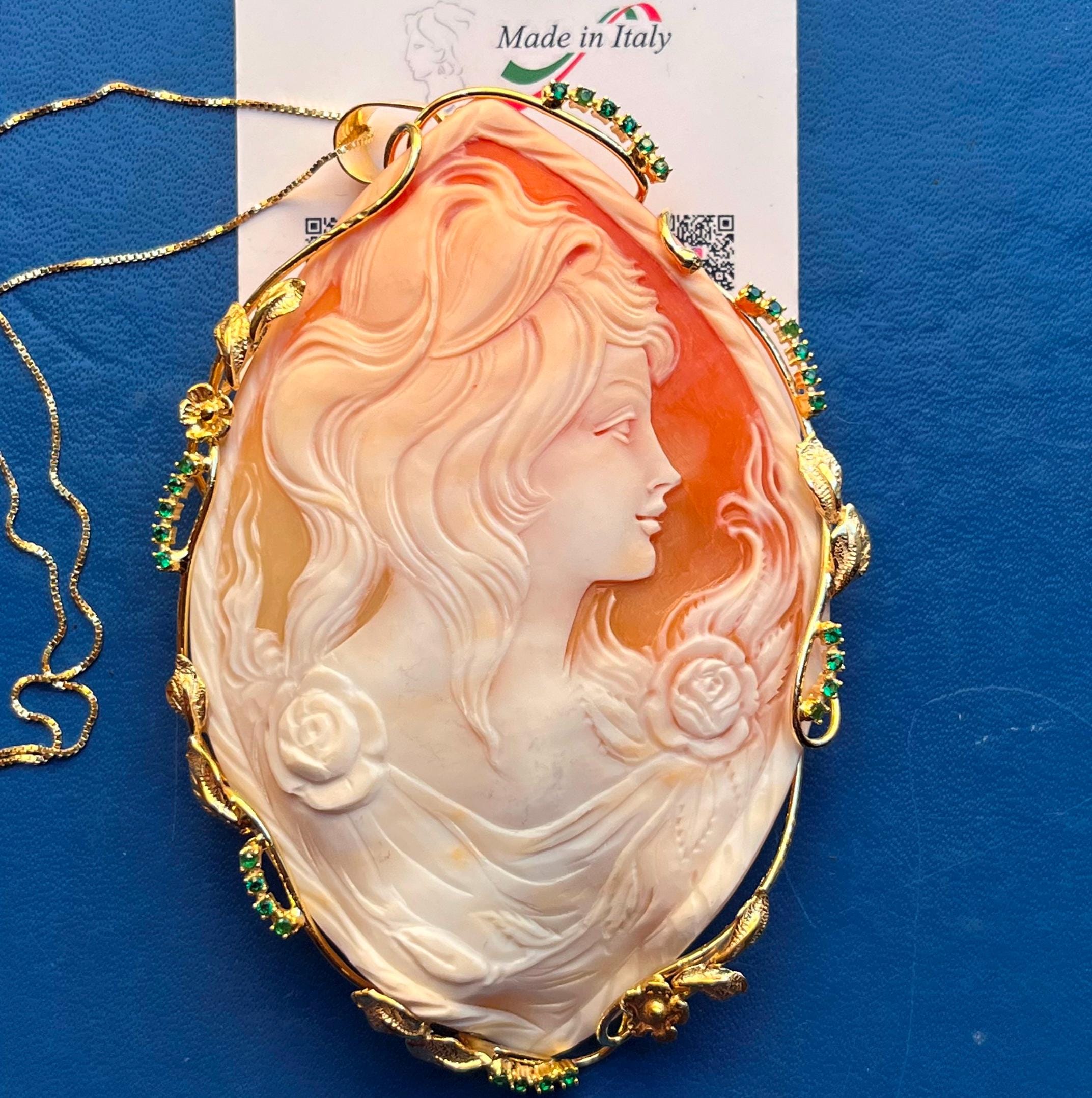 Vintage signed cameo - Etsy 日本
