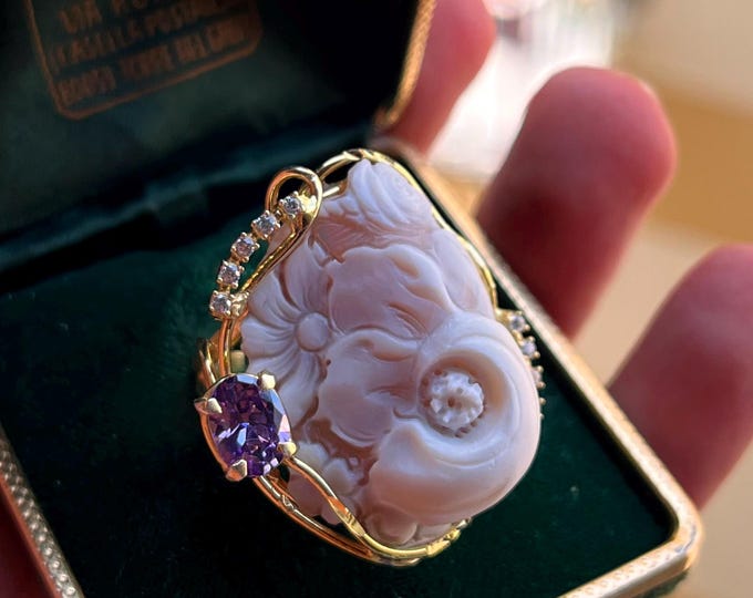 Anello Cammeo Incisione Vintage Style, Cameo Ring, Engraved Detail, Italy Inspired Jewelry