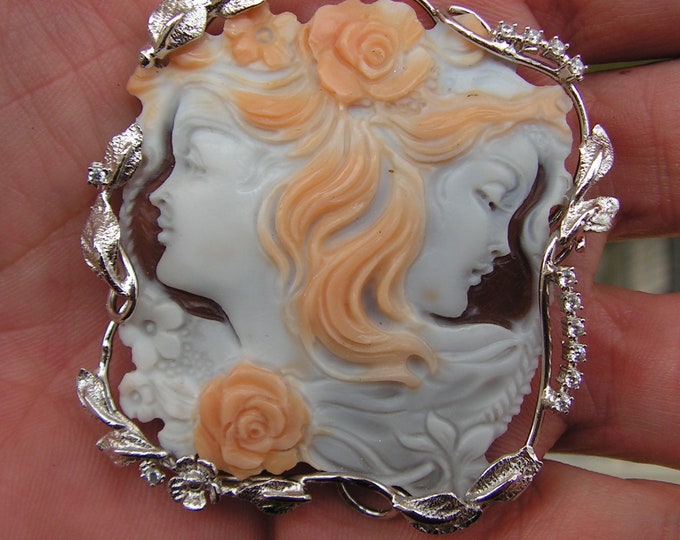 Pendente Cammeo Donna, Gioiello Artigianale, Regalo Speciale Amicizia, Vintage, Eleganza