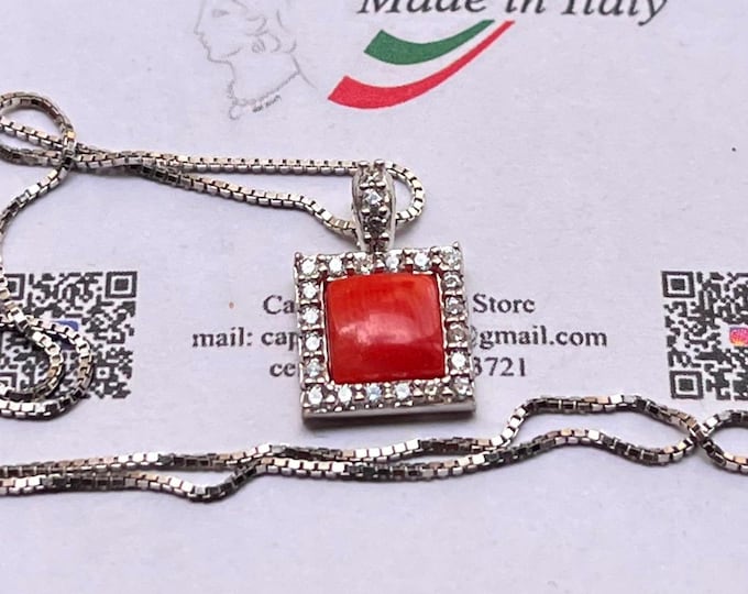Handmade Coral Pendant Necklace: Elegant Jewelry Gift
