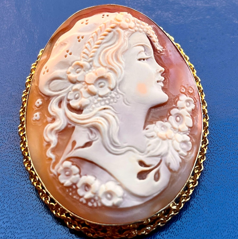 Collana cammeo artigianale stile fantasy, regalo per lei, gioiello femminile esclusivo image 8