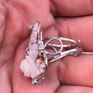 Anello cammeo fiore floreale regalo donna elegante regolabile artigianale lavorato a mano made in italy imagem 6