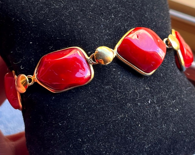 Authentic Red Mediterranean Coral Bracelet - Handcrafted in Italy - Red Passion Jewelry