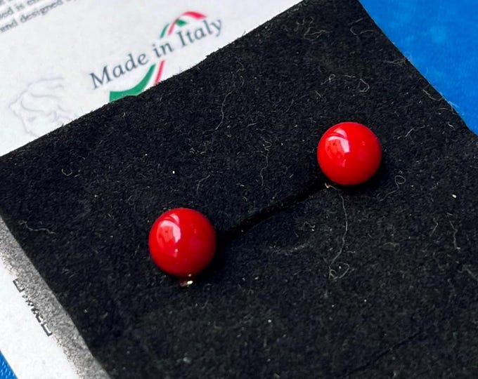 Coral Earrings, Natural Coral Beads, Red Color Jewelry, Amulet, Protective Jewel, Gift for Her