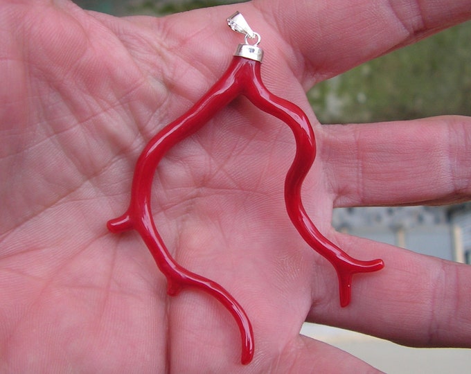 Ramo Corallo Originale Ciondolo Pendente, Collana Ciondolo, Gioiello Naturale, Regalo Unico, Regalo Dona