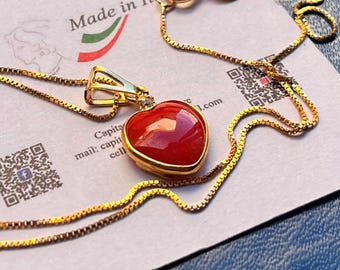 Koralle Koralle Anhänger, Cubic Zirconia, Vergoldetes Silber