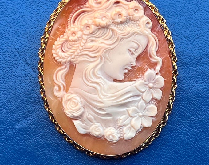 cammeo angel italian cammeo jewelry shell conchiglia cammeo camée lâche ルーズカメオ свободная камея camafeo flojo