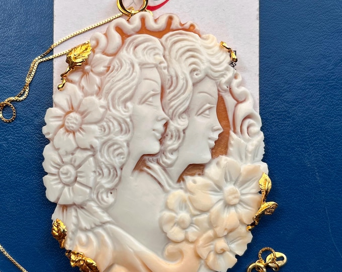 Collana Cammeo Inciso Donna, Pendente Barocco, Gioiello Unico, Accessorio Vintage, Regalo Speciale