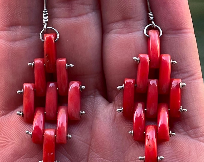 Handmade Coral Earrings, Made in Italy, Summer 2025 Style, Sea Jewel, Original Coral, Perfect Gift for Her