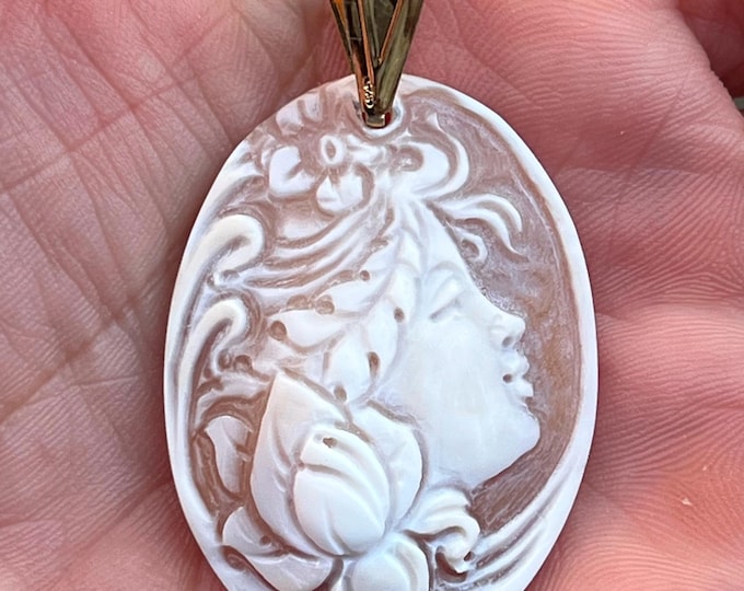 Handcrafted Cameo Pendant, Exclusive Handmade Jewelry, Gift for Her, Antique Jewelry, Timeless Necklace
